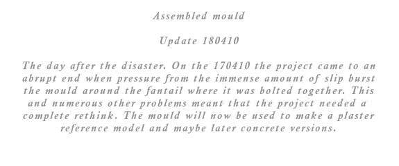 The day after the disaster. On the 170410 the project came to an abrupt end