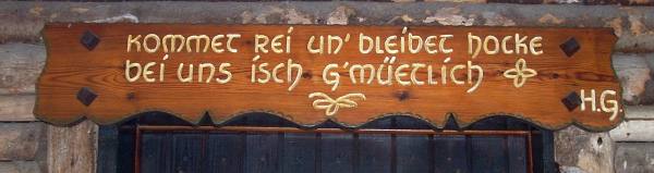Rodelhütte sign