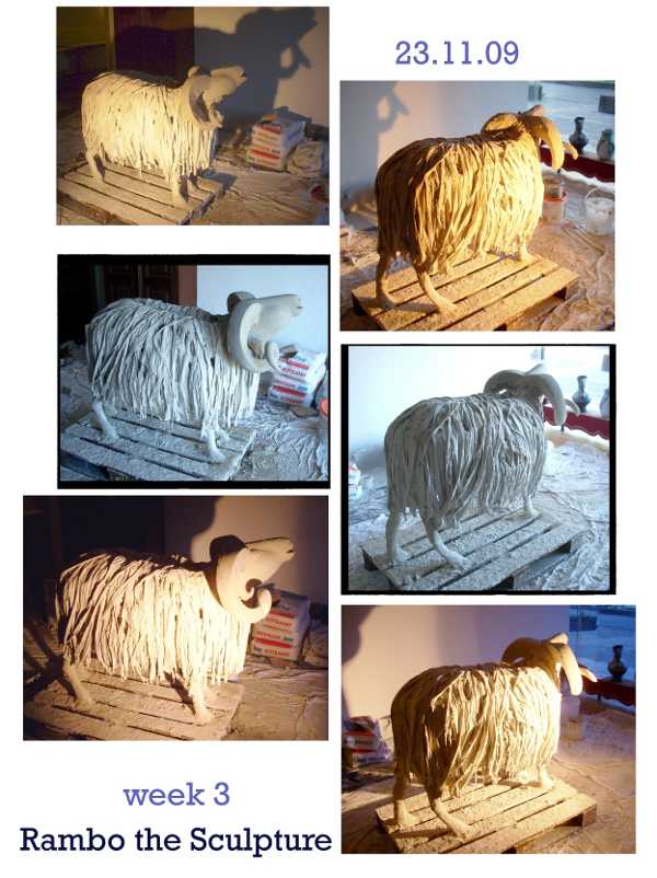 sculpture in progress
