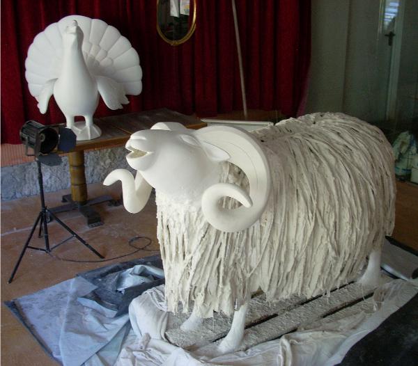 final Rambo sculpture and Auerhahn